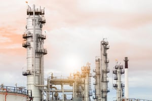 web_Industrial of oil refinery plant from industry zone